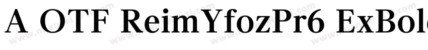 A OTF ReimYfozPr6 ExBold字体转换